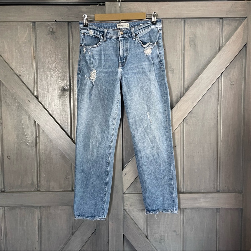 Abercrombie & Fitch Light Blue Boyfriend Jeans